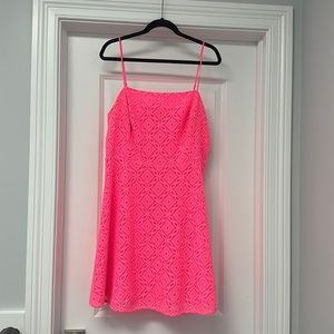 Lilly Pulitzer Lace Spaghetti Strap Fit & Flare Dress